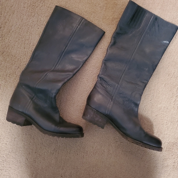 Lucky Brand| Aleid Dark Green Leather Boots - Picture 4 of 4
